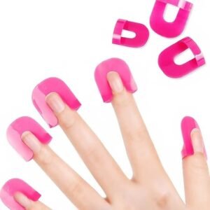 amazing.EGP Nail Polish Protectors, U-Shaped Protectors for Manicure, 26 Pieces with 32 French Tip Guides, 10 Sizes (Pink)