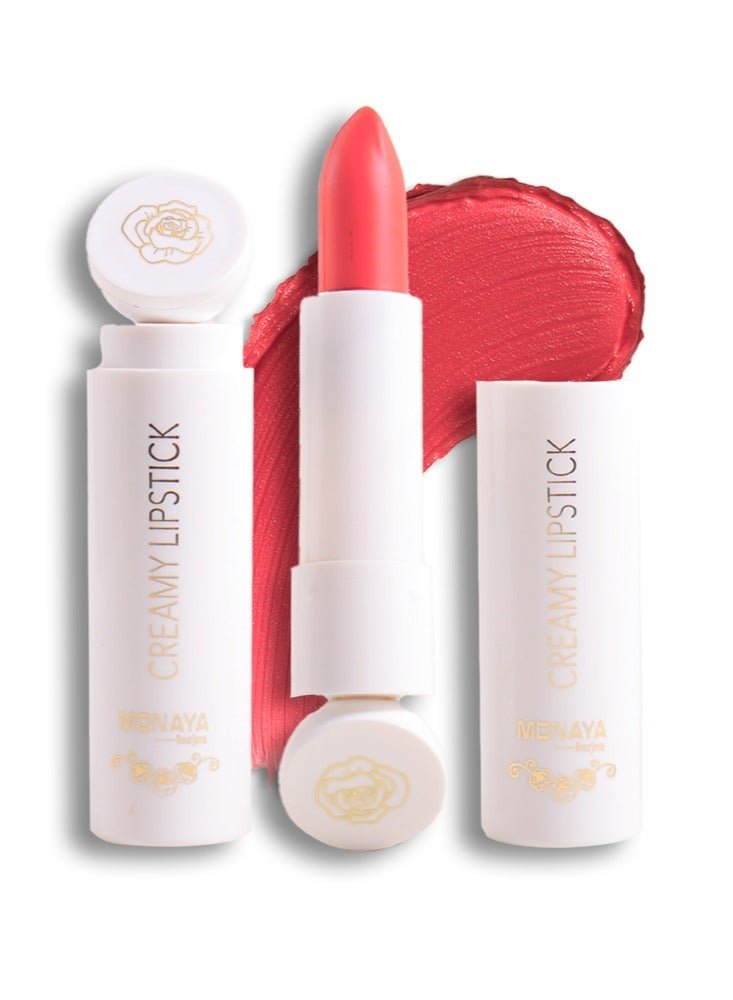 Monaya Bourjova Creamy Lipstick - Hydrating, Smooth Finish, Full Coverage, Long-lasting Color