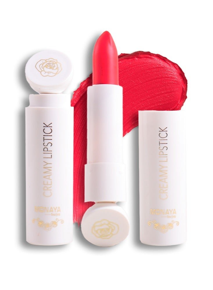 Monaya Bourjova Creamy Lipstick - Hydrating, Smooth Finish, Full Coverage, Long-lasting Color