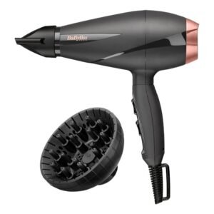 BaByliss Paris Hair Dryer | Salon-grade Motor With 2100w & Ionic Frizz-control | 6mm Ultra-slim Concentrator Nozzle With Lockable Cold Shot | Italian-made For Lasting Performance | 6709DSDE Black