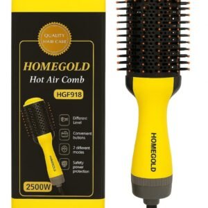 Home Gold Home Gold Professional Hair Dryer Brush 2500 Watts + Brush Storage Case - Yellow