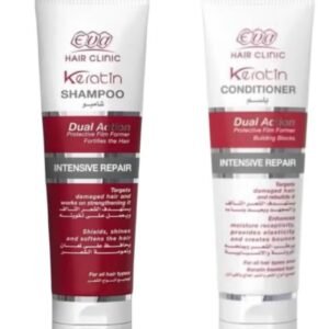 Eva Eva Ekeratin Shampoo For All Hairs - 230 ml+ EVA HAIR CLINIC E-KERATIN CONDITIONER 230 ML (packaging my vary)