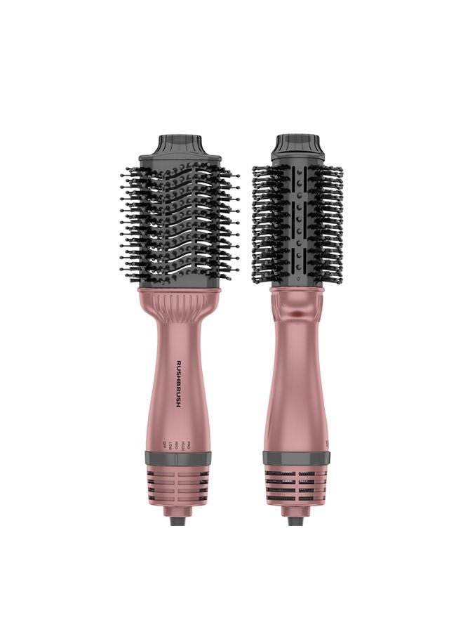 Rush Brush V3 Pro Rose Gold Ionic technology Hair Brush 1400W With 4 Heat And 3 Speeds