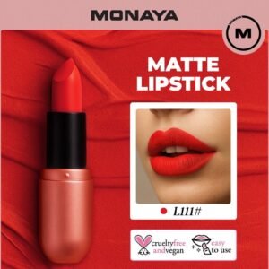 Monaya Bourjova Matte Lipstick,Colour Rich Original Creamy, Hydrating Satin Lipstick colors-Simply Ageless Moisture Renew Core Lipstick