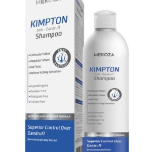 MEROZA KIMPTON Intensive Anti Dandruff Shampoo 150ml, 20 Active Ingredients, Removes Flakes, Relieves Itching, Regulates Sebum, Moisturizes Hair, Promotes Growth