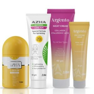 ARGENTO Eye contour 15gm + Azha cream 30gm + Argento night cream 60gm + Azha C Serum 30ml (Packaging May Vary)