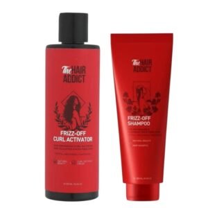 The Hair Addict Frizz Off Shampoo 250ml + The Hair Addict Frizz Off Curl Activator 250Ml