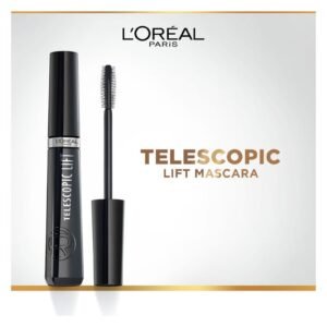 L'OREAL PARIS L'Oreal Paris Telescopic Lift Mascara - Length & Volume, Double Hook Brush, Lifts Lashes, Visibly Longer Lashes