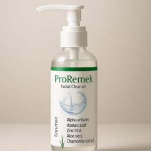 ProRemek Facial wash for oily and combined skin (Azelaic acid, glycolic acid, tea tree oil, alpha arbutin, licorice, chamomile, zinc pca, niacinamide, aloe vera) 125 ml