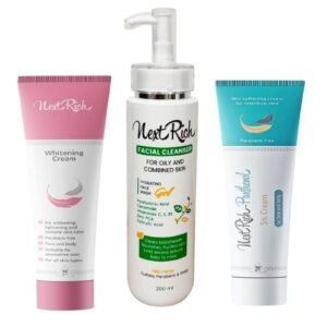 Next Rich Summer Bundle For Oily Skin ( Panthenol Cream 50 gm & Next whitening Cream 50 gm and Facial Cleanser Gel For Oily and Combined Skin 250 ml )