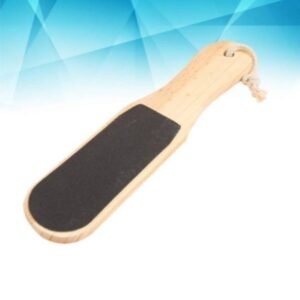 Ay Double Sided Foot File With Wooden Handle Brown