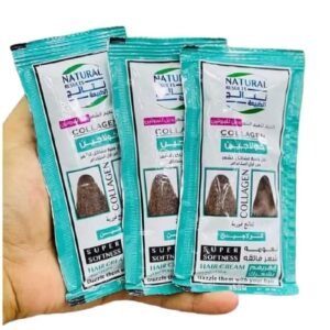 Natural Protein alternative, natural results, hair softening cream, 3 sachets, sachet size 35 grams