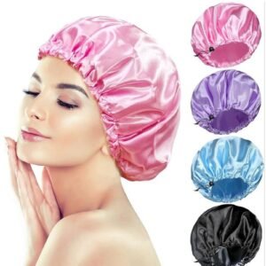 lolo Satin Bonnet Set with Hair Tie – Protects Hair While Sleeping – Prevents Frizz and Tangling – Elegant Design