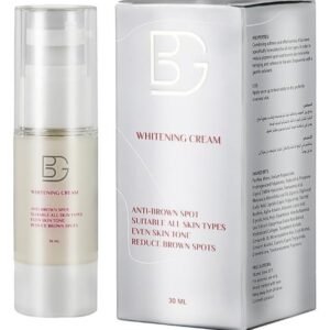BG BG Whitening Cream – Brightening & Even Tone Face Cream – Lightweight Daily Moisturizer for Radiant & Smooth Skin – Suitable for All Skin Types – 30ml