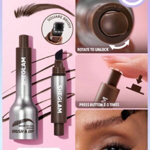 SHEGLAM Brow Fection Angled Brush & Dip - Chocolate Chocolate