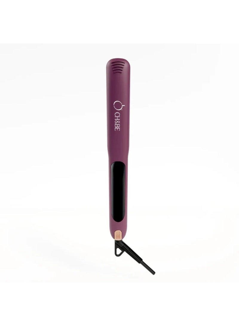 CH&BE Float Straightener | Long-Lasting Straight Hair (2+ Days) | Moisture & Smoothness Without Frizz or Split Ends | Tourmaline Plates for Shine & Softness | For Straightening or Curling | 5 Heat Settings for All Hair Types