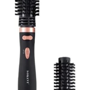 sokany Sokany Rotating Hair Dryer Brush, 2 in 1, 1200 Watts, -SK-15006 Suitable for all hair types without damaging hair - Black