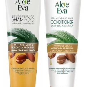 Eva Aloe Eva Strengthening Hair Shampoo + Conditioner with Aloe Vera and Moroccan Argan Oil 460 Ml