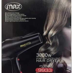 Max Hair Dryer 3000 Watt Black