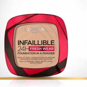 L'OREAL PARIS Infallible 24h Matte Compact Powder Long-lasting, Shade 130 True Beige, 9g 130 True Beige