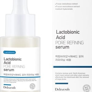 DELEVENTH DEleventh Korean Brand Lactobionic Acid Pore Refining Serum 37ml / Shrink Pores, Balance Water and Oil, Remove Blackheads, Smooth, Radiant Skin, Reduce Fine Lines and Improve Texture