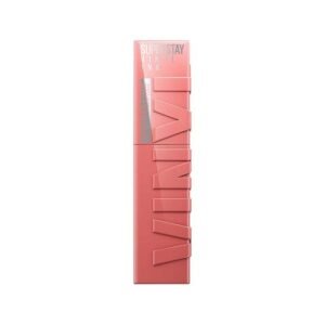 MAYBELLINE NEW YORK Super Stay Vinyl Ink Nude Shock 100 CHARMED, 16H Longwear Transfer Proof Liquid Lipstick