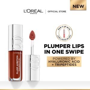 L'OREAL PARIS L’Oréal Paris Plump Ambition Hyaluron Lip Oil, Plumping Lip Oil With Hyaluronic Acid and Tripeptides for 24H Hydrated Lip, 5ml, La Nuit Sparkle 510