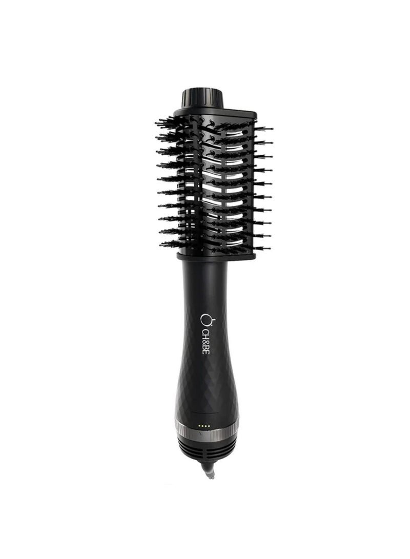 CH&BE Tri Dry Brush | hair volumizer triple barrel | Negative ions | Charcoal and nylon double bristles | 360° airflow | Shiny, frizz-free styling
