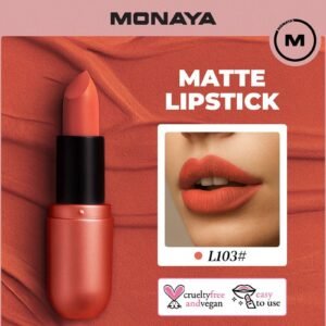 مونايا روج مات، ألوان غنية أصلية كريمي، روج ساتان مرطب، ألوان روج بترطيب ضد علامات التقدم ومجدد للرطوبة