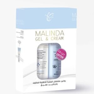 bluebell Malinda Skin Routine (Malinda Gel Cleanser 250ml + Cream Moisturizer 120gm)