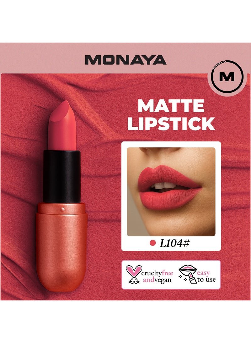 Monaya Matte Lipstick,Colour Rich Original Creamy, Hydrating Satin Lipstick colors-Simply Ageless Moisture Renew Core Lipstick