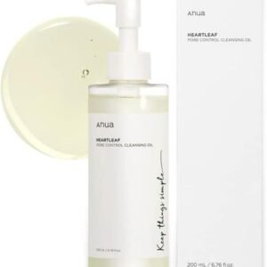 Anua Heartleaf Pore Control Cleansing Oil Korean Facial Cleanser, Daily Makeup Blackheads Removal 200ml