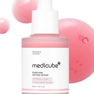 ميديكيوب مصل الببتيد الوردي من، مصل التوهج الوردي، الببتيد، النياسيناميد، مرطب ومرطب ومقوي، لون بشرة غير متساوٍ، العناية بالبشرة الكورية | 1.01 أونصة سائلة (1.01 أونصة سائلة،