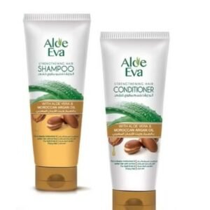 Eva Aloe Eva Strengthening Hair Shampoo + Conditioner with Aloe Vera and Moroccan Argan Oil Green2 X 230ml