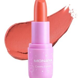 Monaya Monaya Bourjova Creamy Lipstick colors ,Mega Last High-Shine Lipstick Lip Color Nourishing High-Shine, Buildable & Blendable Creamy Color, Cruelty-Free & Vegan