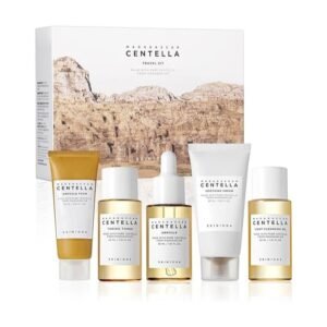 SKIN1004 Madagascar Centella Travel Kit, Basic Skincare Box, Compact Size, Soothing Calming Yellow/White