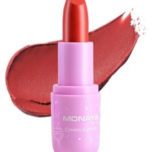 Monaya Monaya Bourjova Creamy Lipstick colors ,Mega Last High-Shine Lipstick Lip Color Nourishing High-Shine, Buildable & Blendable Creamy Color, Cruelty-Free & Vegan