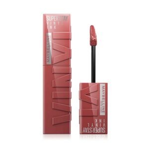 MAYBELLINE NEW YORK Lipstick Super Stay Vinyl Ink Peppy 115