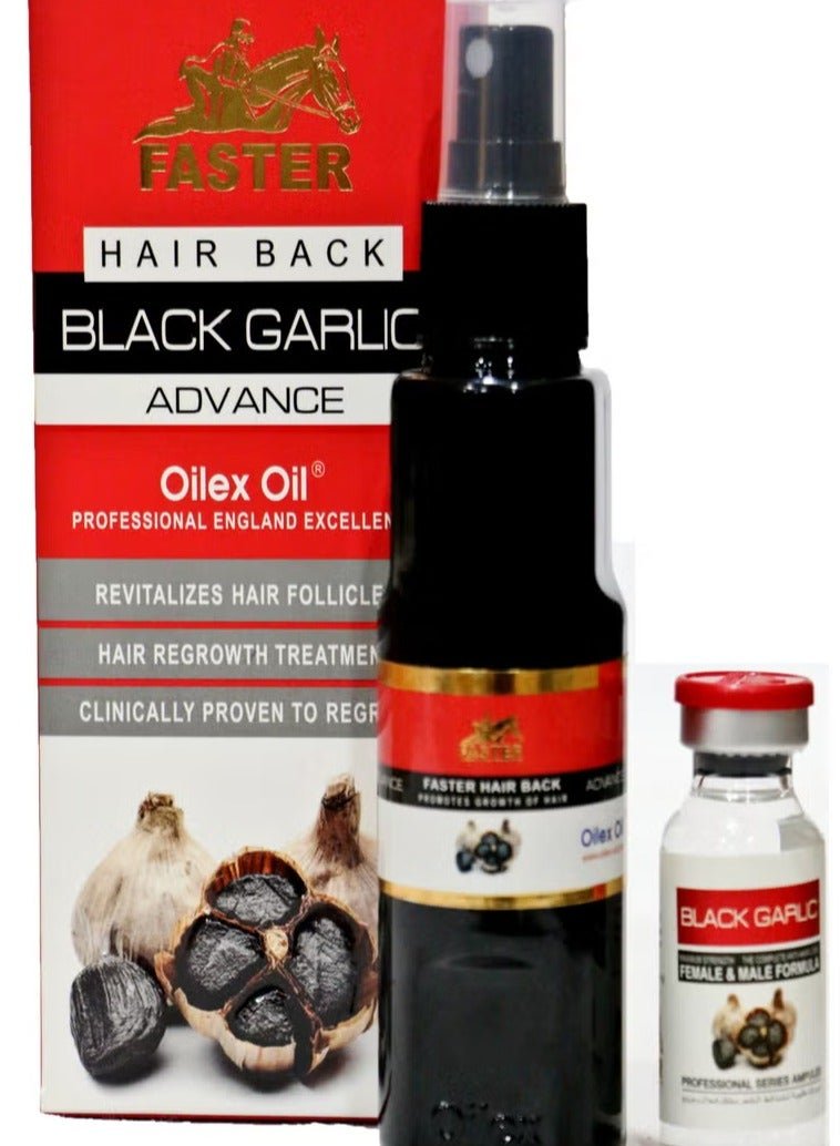 FasterFocus Faster Hair Back Black Garlic Advanced Oilex Oil - 100 Ml Red